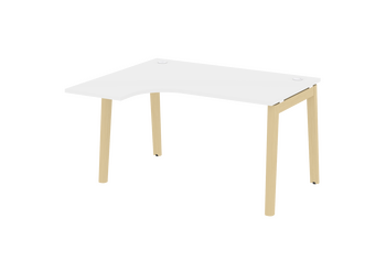 Стол эргономичный ONIX WOOD (L), опоры - массив дерева OW.SA-3  1380*1180*750(800/460)